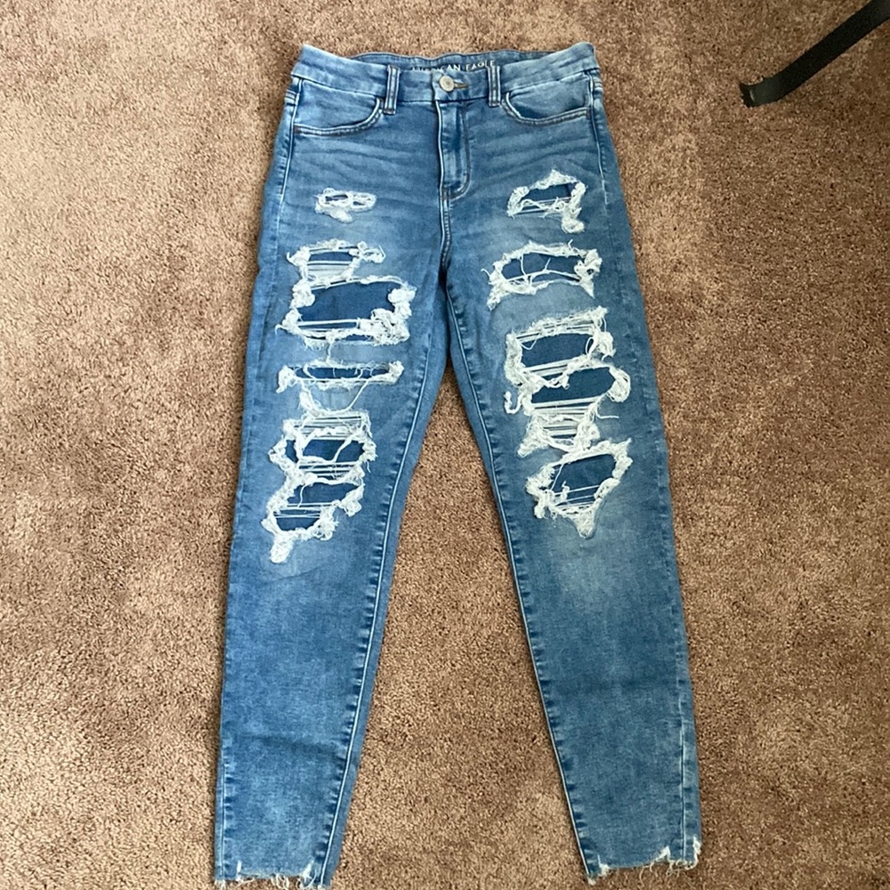 American Eagle cozy next level stretch curvy hi-rise jeggings size 6 regular